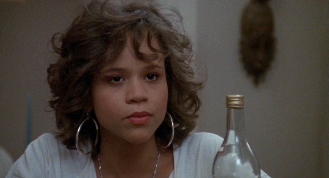 Rosie Perez white shirt alcohol "give me my money"